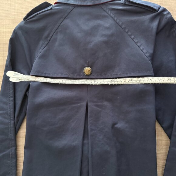 Tommy Hilfiger - Navy Belted Pea Coat with Brass Buttons - Size L - Picture 15 of 16